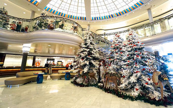 Christmas decorations onboard Crystal Cruises' Crystal Symphony