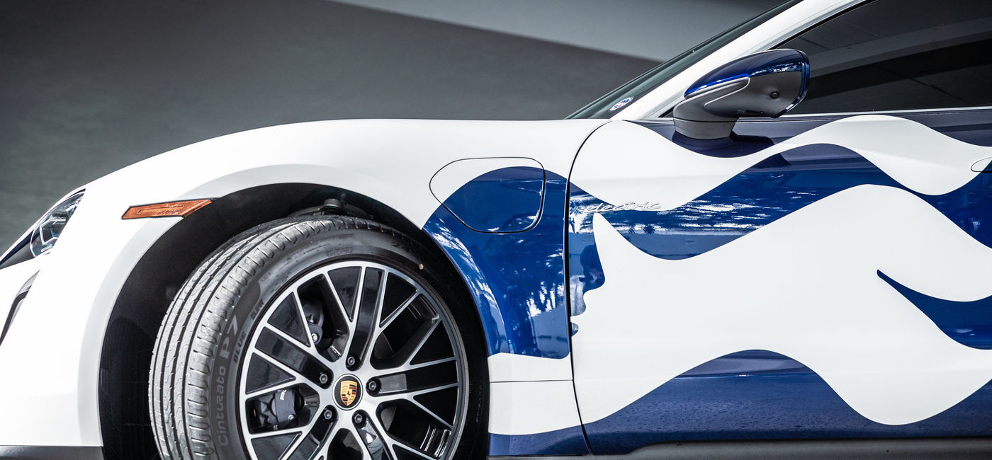Image: The Princess Cruises-branded 2022 Porsche Taycan. (photo via Princess Cruises) ((photo via Princess Cruises))