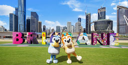 Bluey and Bingo in Brisbane.