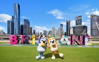 Bluey and Bingo in Brisbane.