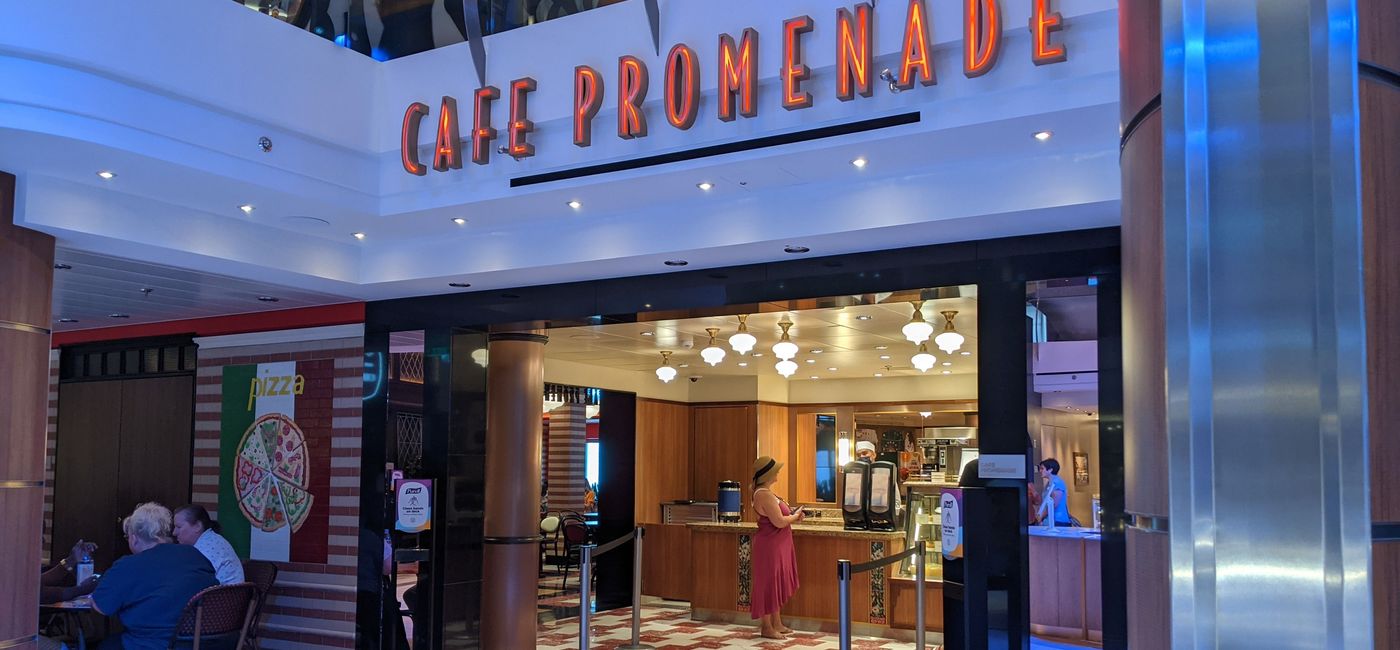 Image: Cafe Promenade onboard Royal Caribbean’s Odyssey of the Seas (Photo via Lauren Bowman)