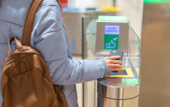 Electronic boarding pass and passport control in the airport.