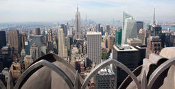 A view from the Top of the Rockefeller Center in New York City