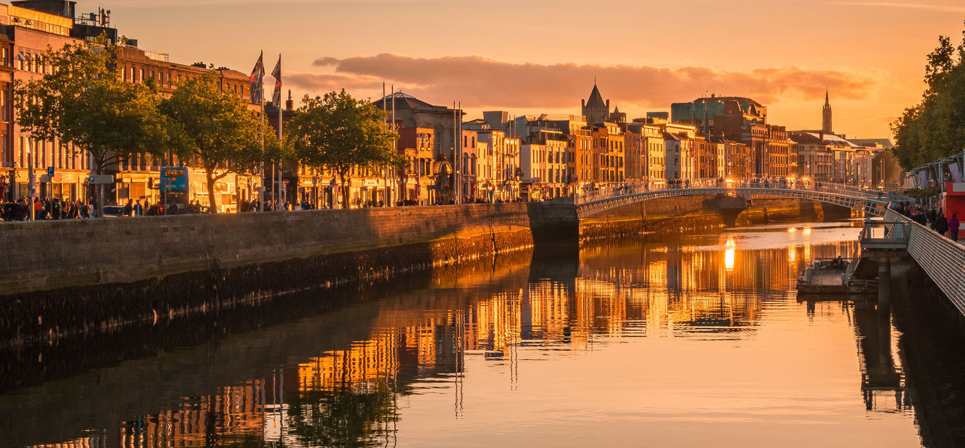 Image: River Liffey, Dublin, Ireland. (photo via Getty Images)