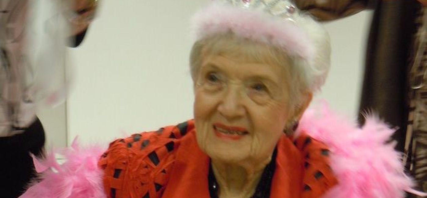 Image: PHOTO: Travel business legend Miriam Rand at her 95th birthday celebration at Crystal Cruises Headquarters in Los Angeles. (photo by Theresa Norton)