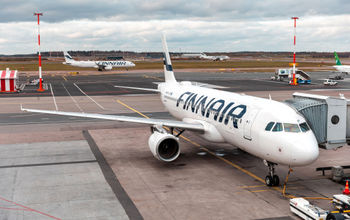 Finnair plane at Helsinki Airport