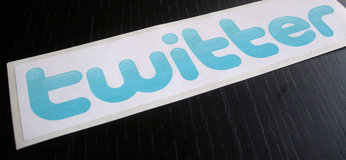 Image: PHOTO: Twitter text logo. (photo via Flickr/Andrew Mager)