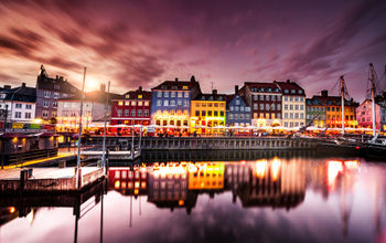 Nyhavn, Copenhagen, Denmark, Europe, City, Boats