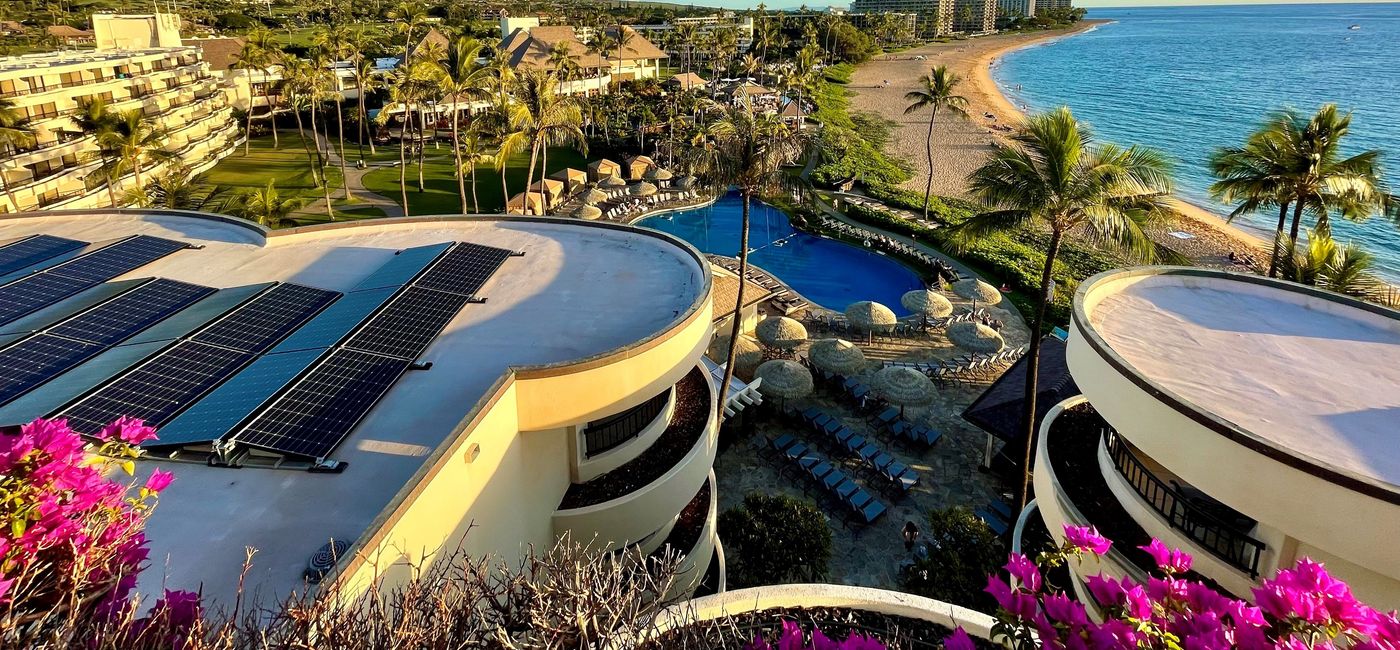 Image: A view from Moana at Sheraton Maui Resort & Spa overlooking the hotel and ocean. (photo by Codie Liermann)