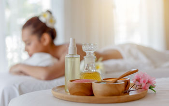 Massage, oils, woman, spa