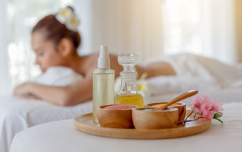 Massage, oils, woman, spa