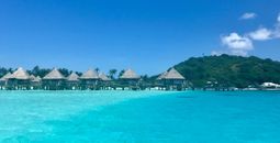 Overwater, bungalows, Bora Bora, French Polynesia