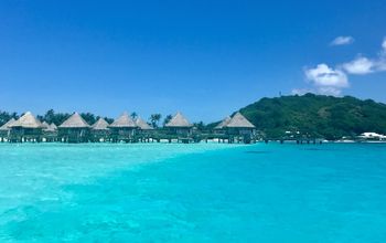 Overwater, bungalows, Bora Bora, French Polynesia