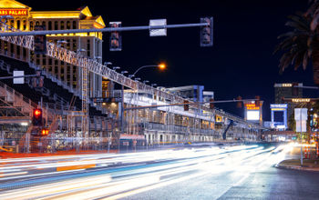 Formula 1 Grand Prix construction on the Las Vegas Strip