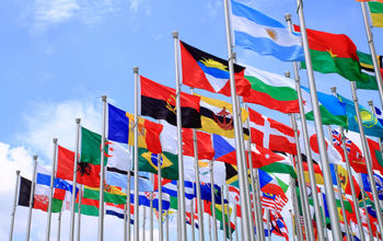 Flags from around the world.