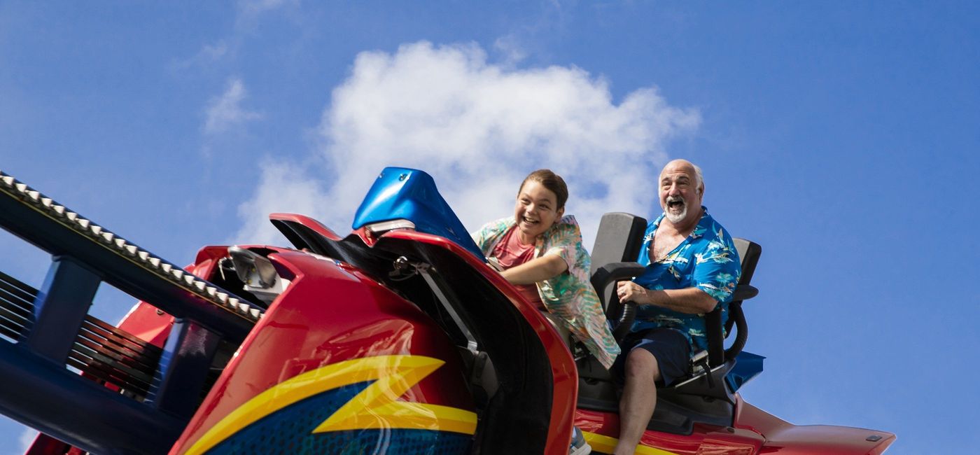Image: Carnival's "Funderstruck" marketing campaign features the BOLT roller coaster. (Photo via Carnival Cruise Line)
