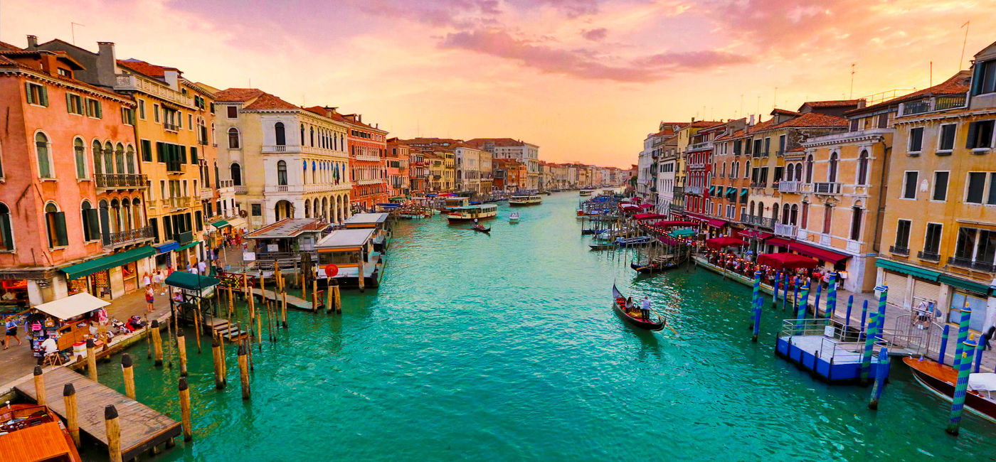 Image: Venice Canal, Italy. (Photo via Getty Images)