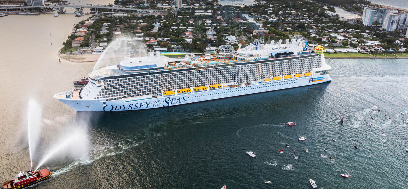 Image: Odyssey of the Seas arrives at its homeport in Fort Lauderdale, Florida. (photo courtesy of Royal Caribbean International)