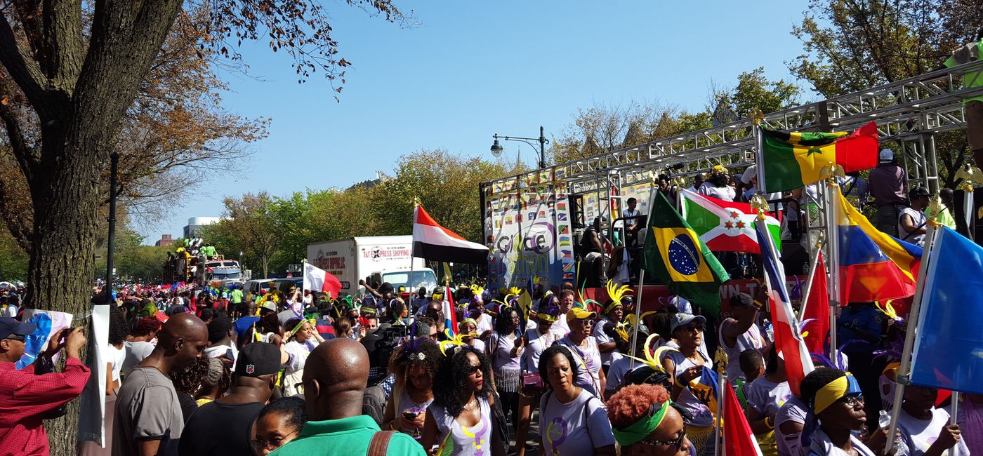 Image: West Indian American Day parade on Eastern Parkway, Brooklyn, NY. (photo via Brian Major)