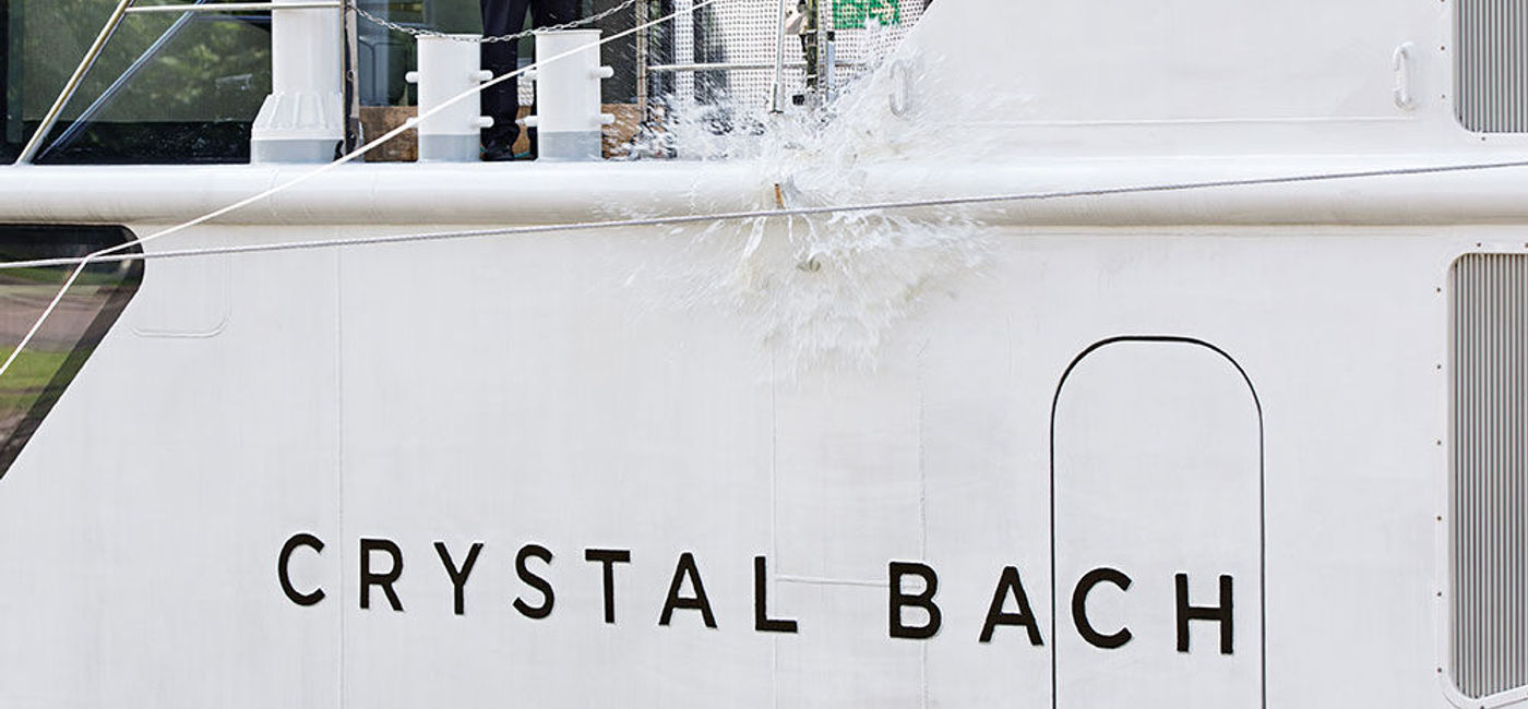 Image: PHOTO: Crystal River Cruises christens new Crystal Bach riverboat in Rudesheim, Germany. (photo courtesy of Crystal Cruises)