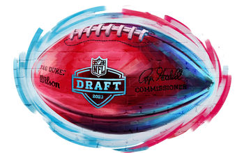 NFL Draft mural.