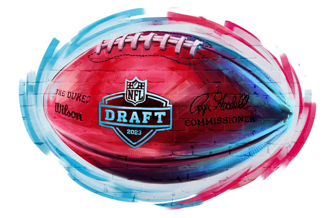 NFL Draft mural.
