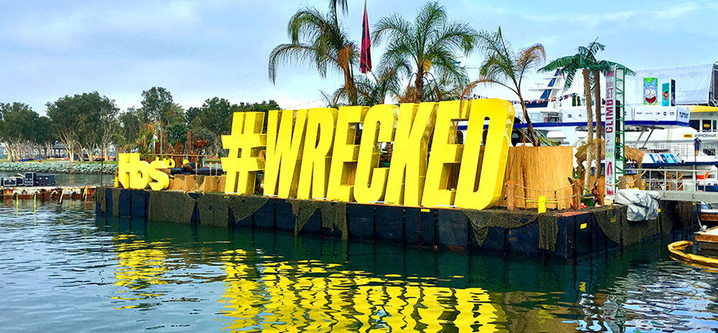 Image: PHOTO: 'Wrecked' promotional barge at Comic-Con International 2017 in San Diego, California. (photo by Jason Leppert)
