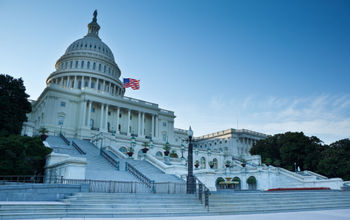 The U.S. Capitol in the early morning.