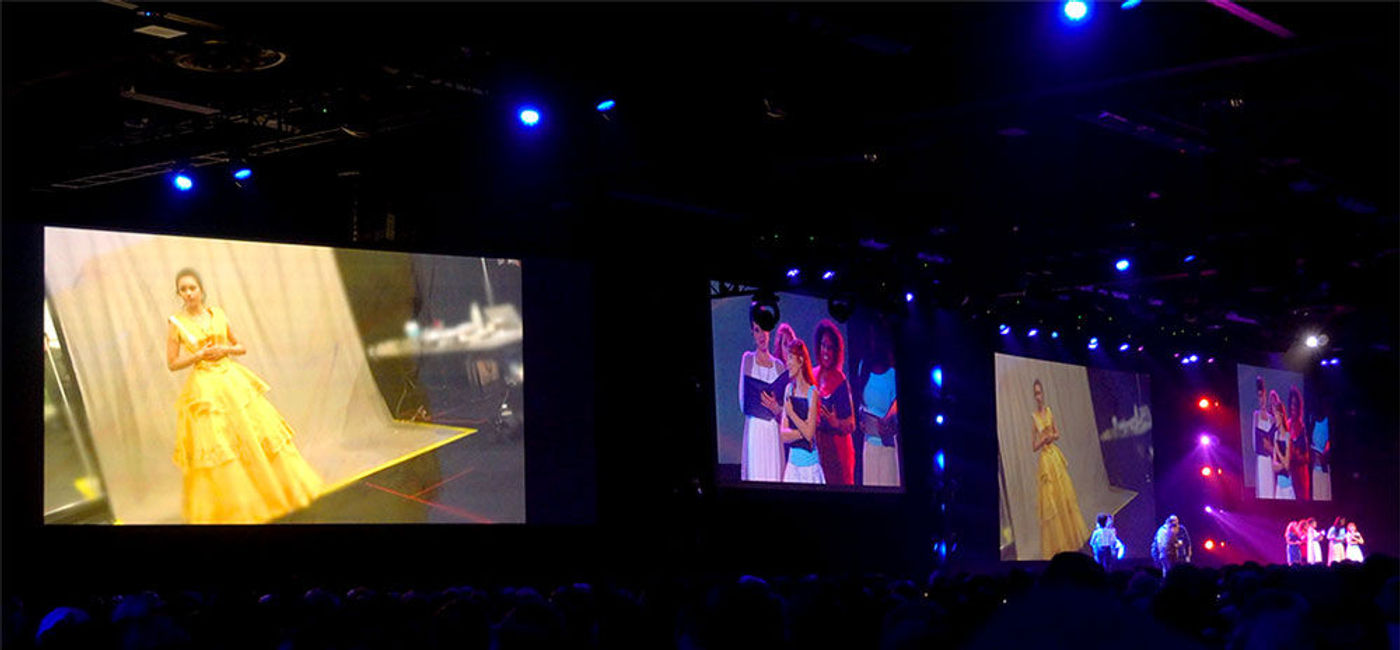 Image: A preview performance of Disney Cruise Line's 'Beauty and the Beast' musical At D23 Expo 2017. (photo by Jason Leppert)