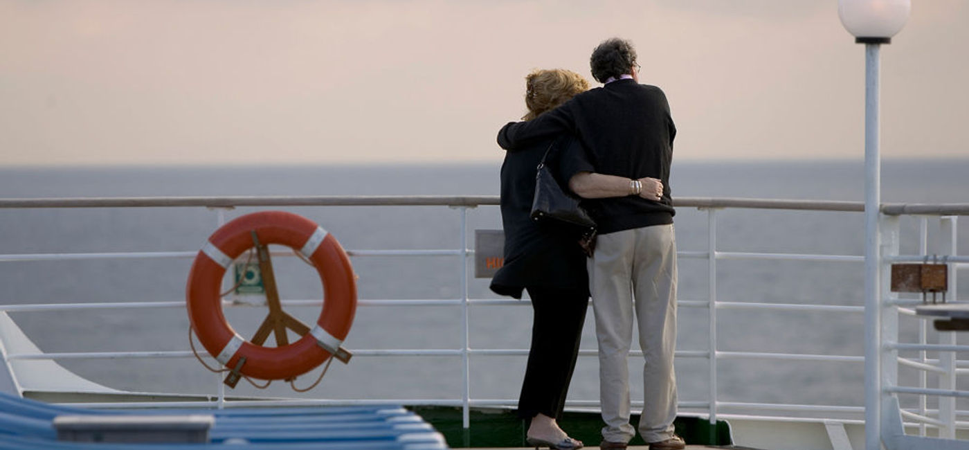 Image: PHOTO: Couple on cruise ship. (photo courtesy of Thinkstock)