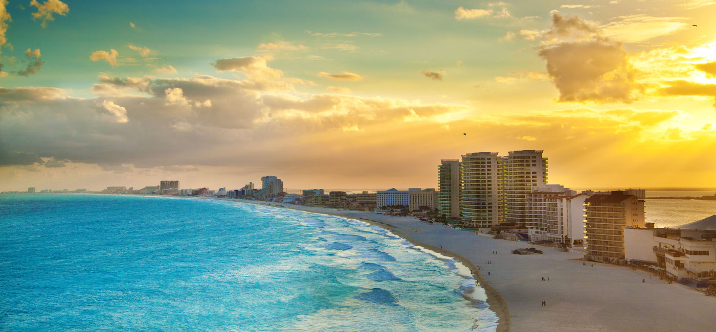Image: Hotel District, Cancun, Mexico. (photo via YinYang / iStock / Getty Images Plus)