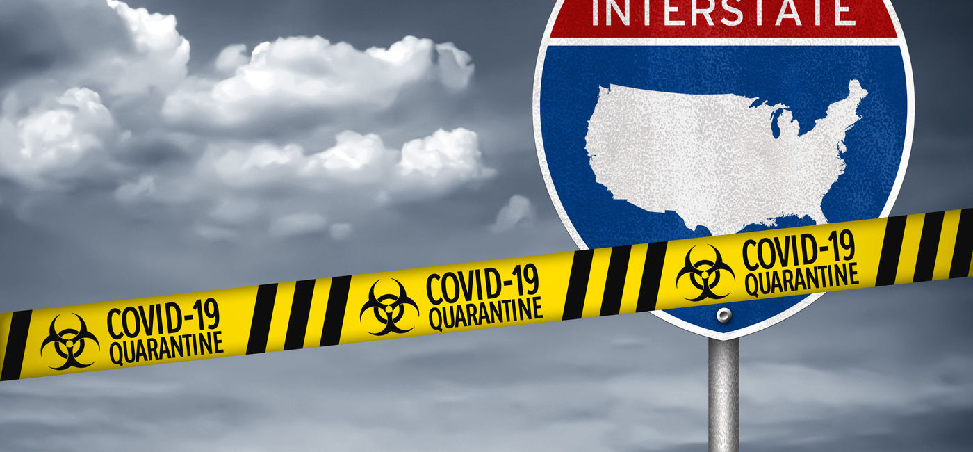 Image: PHOTO: Interstate travel quarantine restrictions. (Photo via iStock/Getty Images Plus/gguy44)
