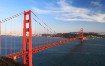 The Golden Gate bridge in San Francisco CA