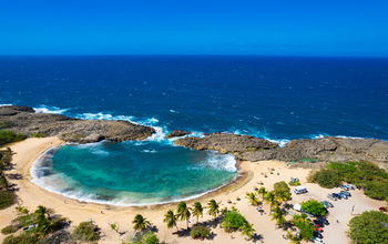 Mar Chiquita Beach and natural pool in Puerto Rico