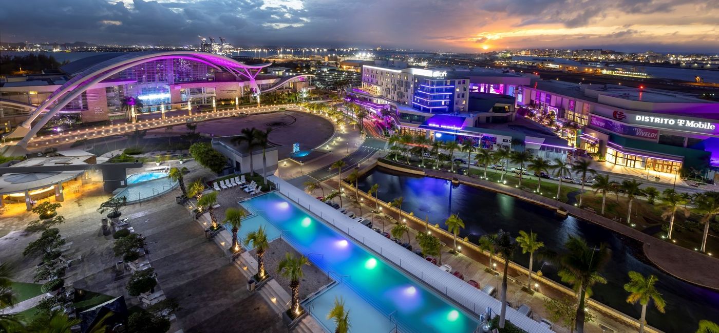 Image: View of DISTRITO T-Mobile from the Sheraton San Juan. (photo via Discover Puerto Rico) ((photo via Discover Puerto Rico))