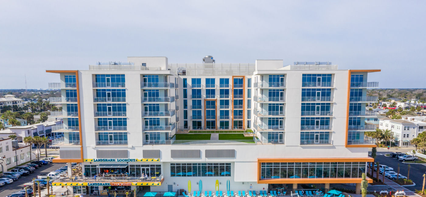 Image: PHOTO: Exterior view of Margaritaville Beach Hotel Jacksonville Beach ((photo via Margaritaville))