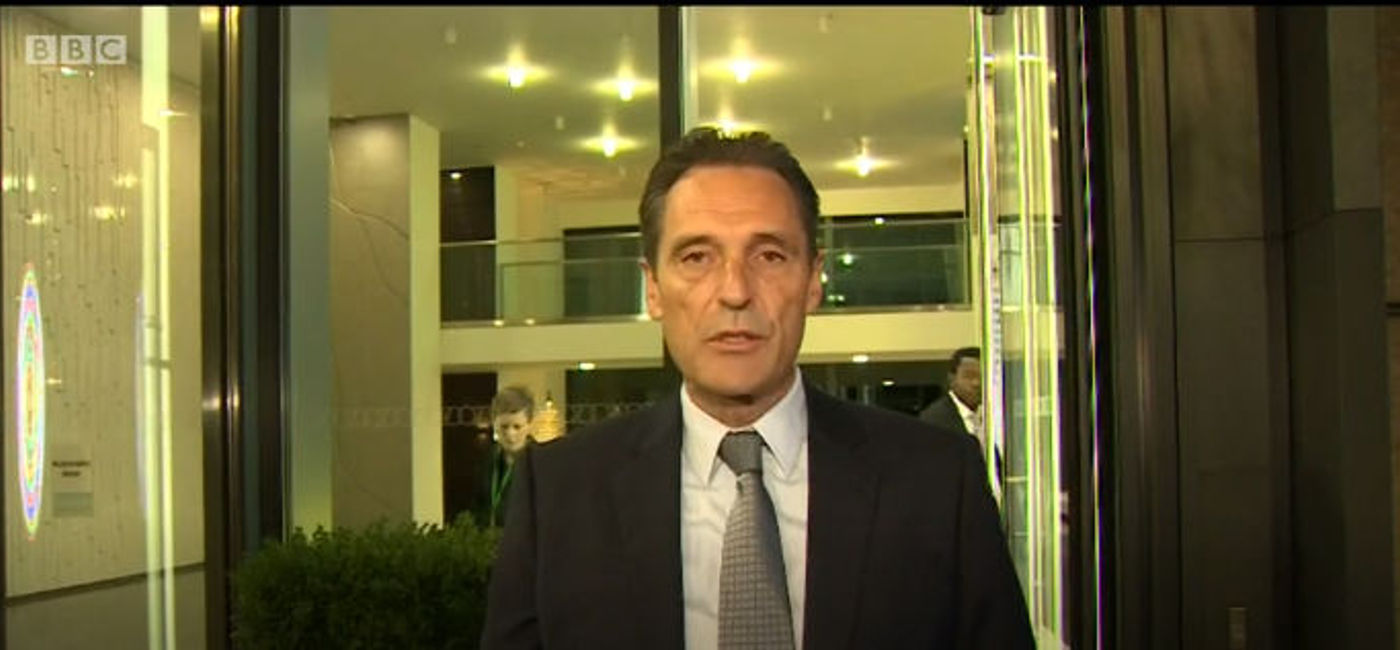 Image: Thomas Cook CEO Peter Fankhauser gives an apology on BBC. (PHOTO: BBC)