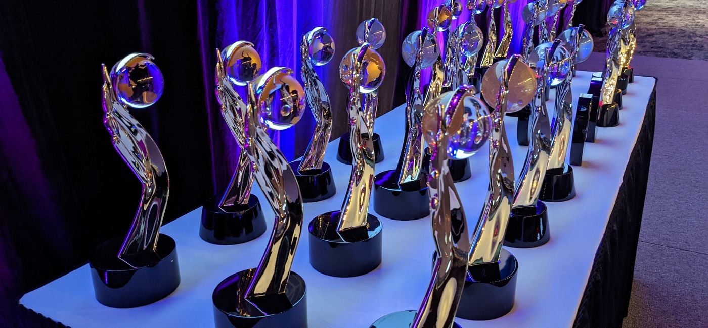 Photo: The Travvy Awards await their winners. (photo via Eric Bowman)