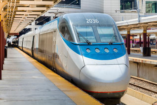 Amtrak Acela Express Train at Boston's South Station