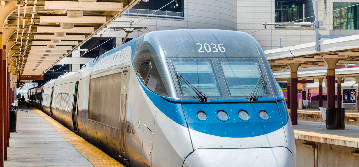 Image: Amtrak Acela Express Train at Boston's South Station. (photo via drnadig/iStock Unreleased)