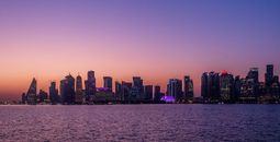 Skyscrapers in front of the ocean