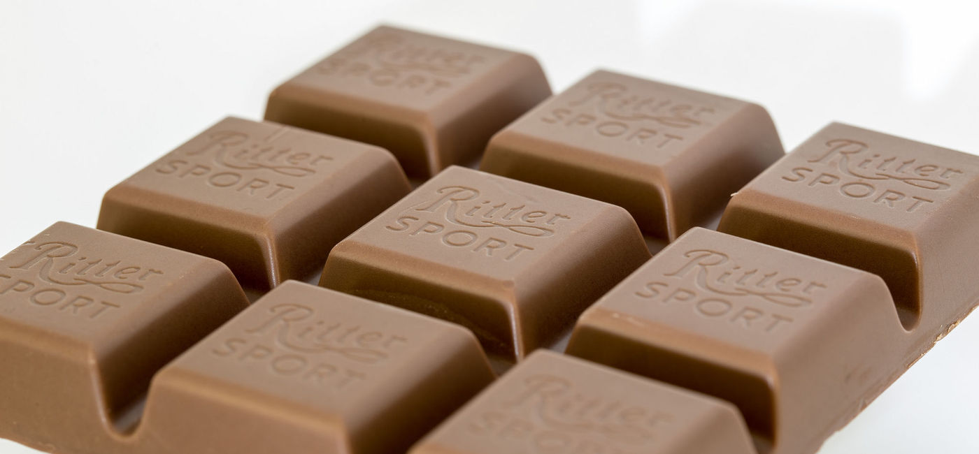 Image: PHOTO: A square of Ritter Sport chocolate. (photo via Flickr/Bjorn Rudner)