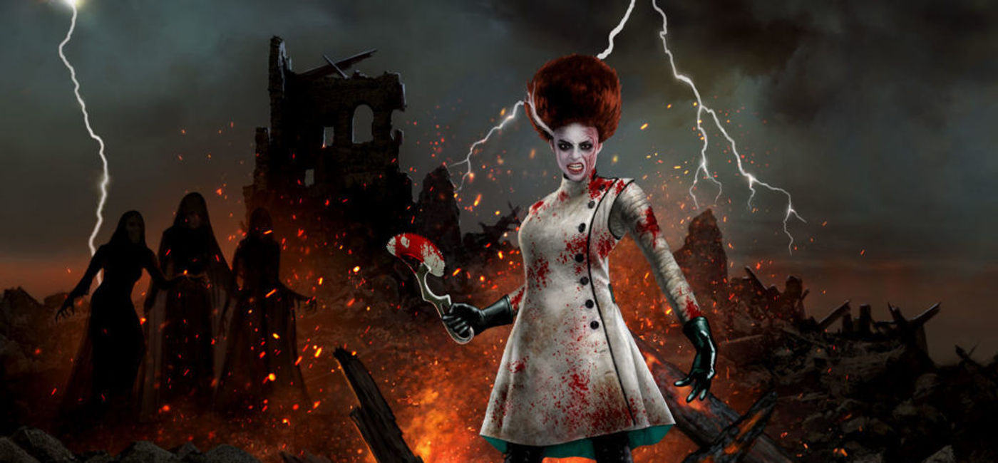 Image: The Bride of Frankenstein Lives. (photo via Universal Orlando Resort Media)
