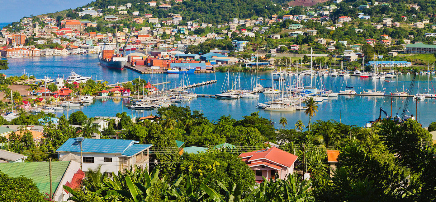 Image: St. George's Harbor, Grenada. (photo via iStock/Getty E+/Orietta Gaspari)