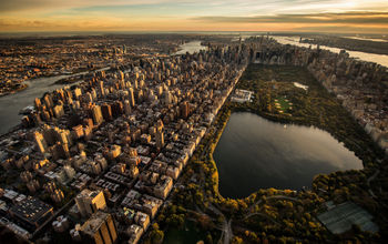 Aerial view of Central Park in New York City