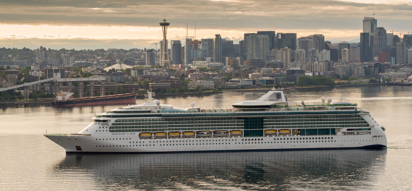 Image: Royal Caribbean International’s Serenade of the Seas departed July 19, 2021, from Seattle on the first Alaska cruise since September 2019. (Photo via Royal Caribbean International)