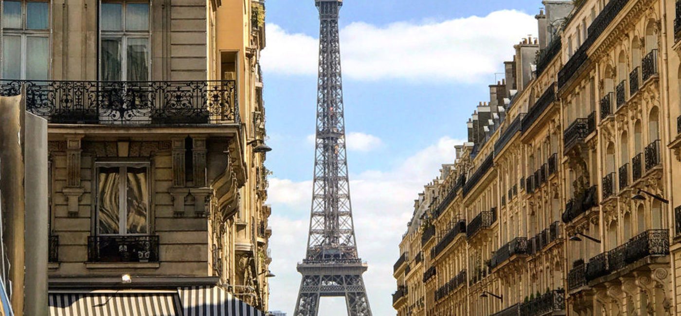 Image: PHOTO: The view of the Eiffel Tower from the front entrance of Le Metropolitan hotel.  (photo by Scott Laird)