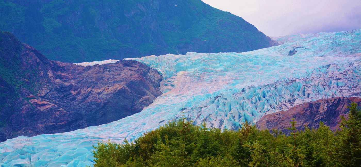 Image: PHOTO: Mendenhall Glacier in Juneau, Alaska. (Photo via Noreen Kompanik)