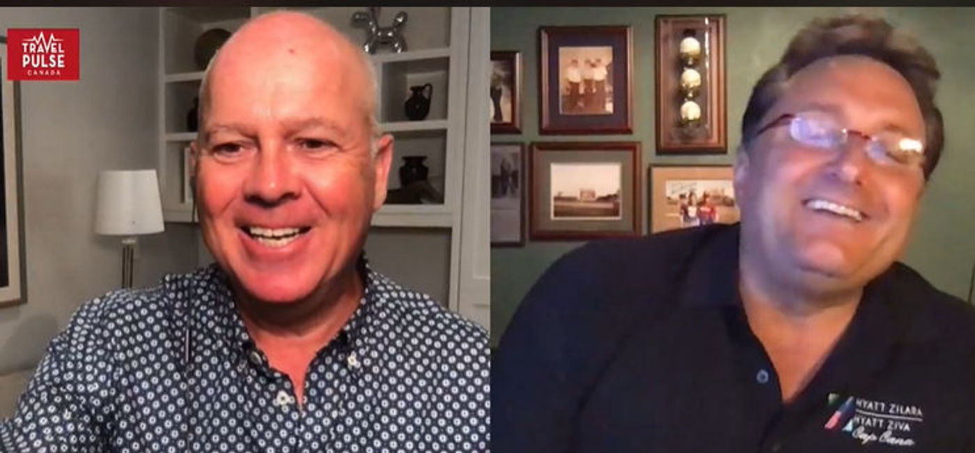 Image: John Kirk and Kevin Froemming of Playa Hotels and Resorts (TravelPulse Canada)
