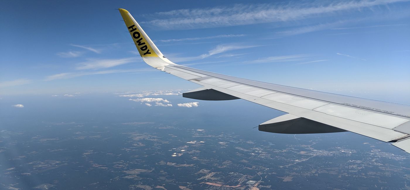 Image: Spirit Airlines plane over Georgia. (Photo by Eric Bowman)